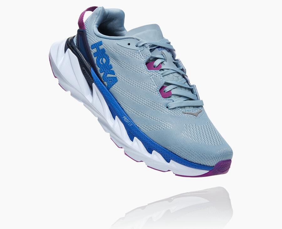 Running Shoes Womens - Hoka One One Elevon 2 - Blue - EQVITLZ-08